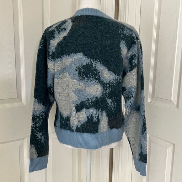 THE KOOPLES Blue Round-neck jacquard wool-blend sweater Medium - Picture 5 of 12